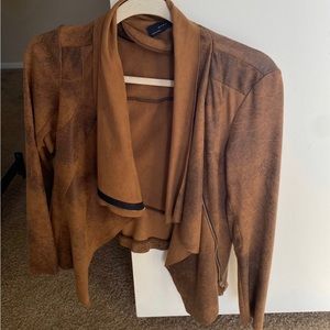ZARA Brown leather jacket Size S